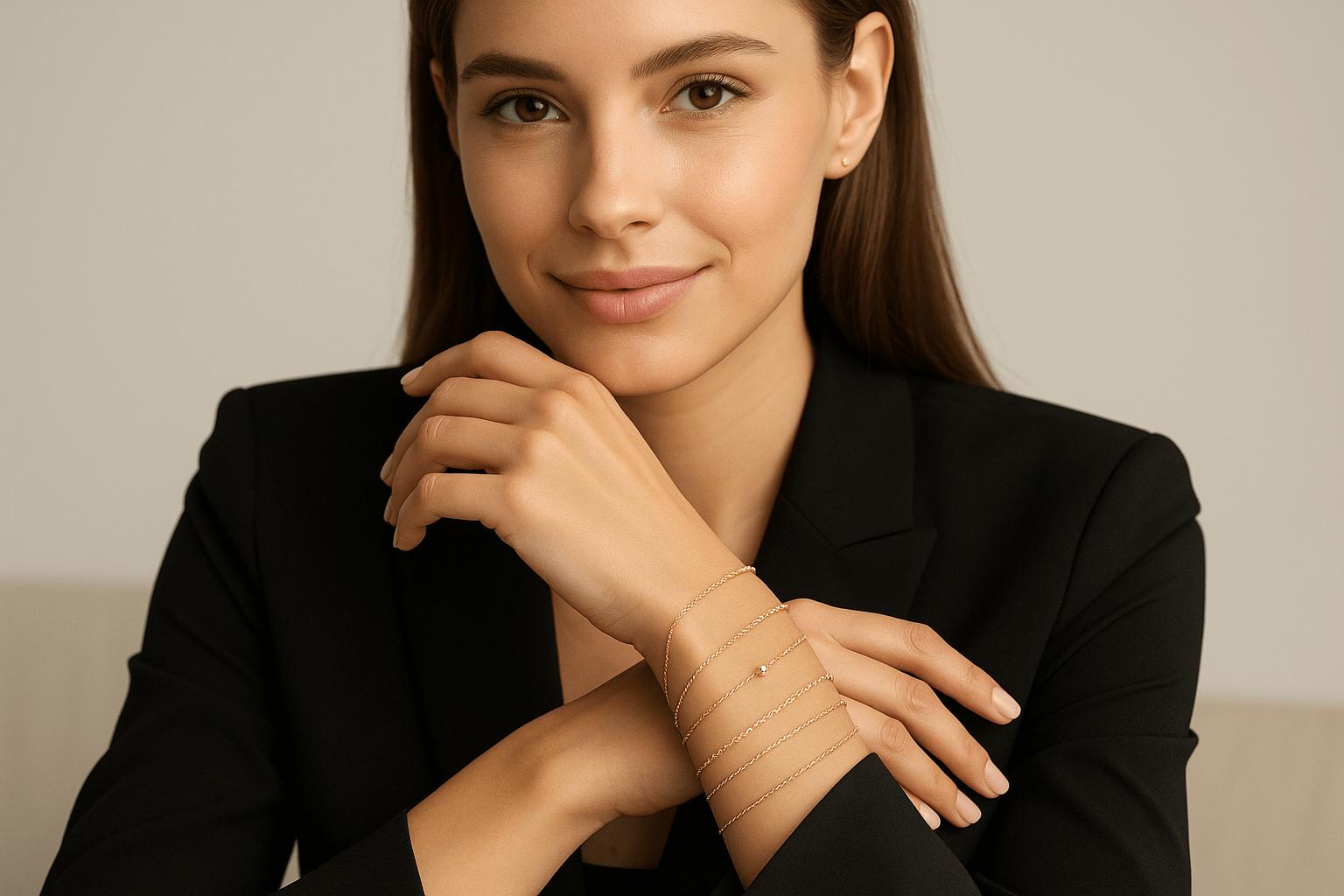 Bracelet femme chic en plaqué or élégant