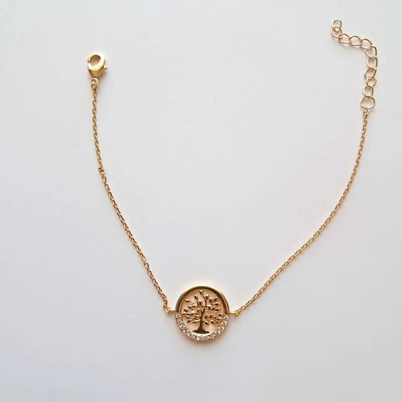 Bracelet plaqué or pour femme – Arbre de Vie