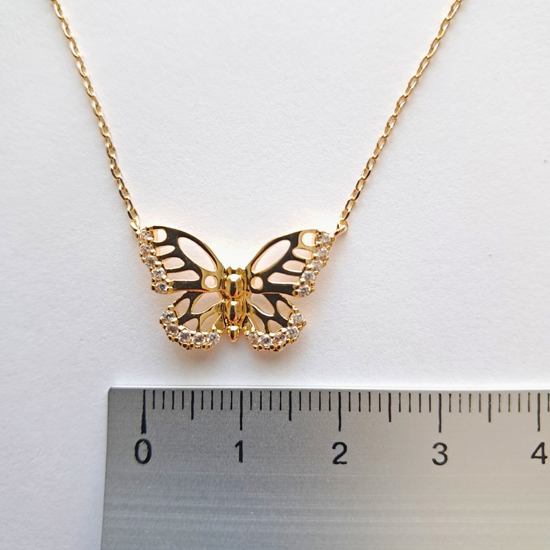 Collier Plaqué Or - Éclat de liberté - Le Papillon en Or