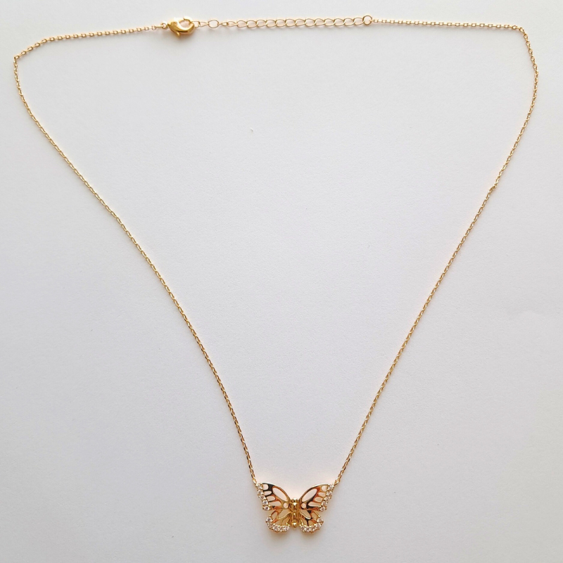 Collier Plaqué Or - Éclat de liberté - Le Papillon en Or