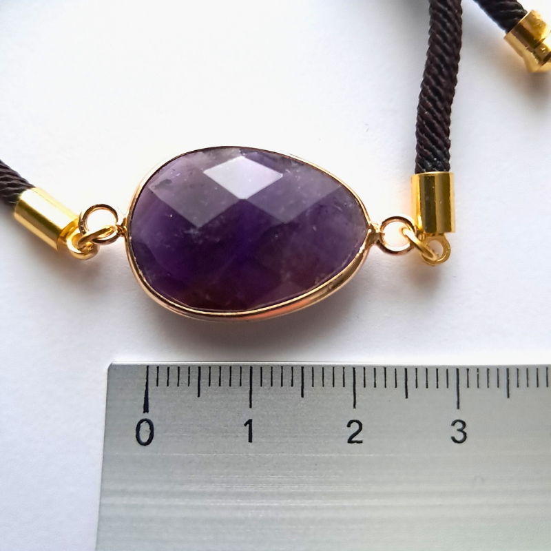 Bracelet Cordon Améthyste Brésil – Sérénité au bout du poignet