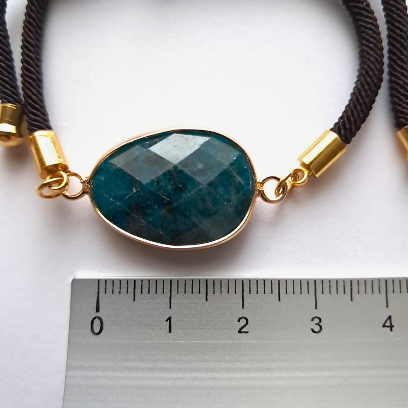 Bracelet Cordon Apatite Bleue – Clarté & Créativité au Poignet