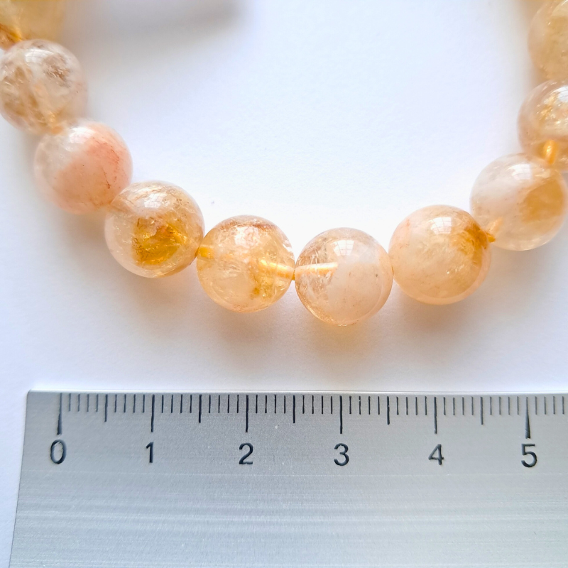 Bracelet Énergie & Éclat – Citrine Chauffée, Vibrations Solaires au Poignet