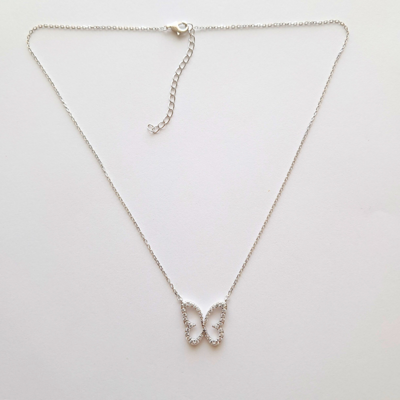 Collier Papillon en Argent 925 – La Liberté en Bijou, Élégance Fine et Intemporelle