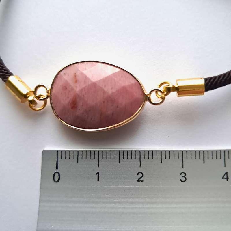 Bracelet Cordon Rhodonite – Force Douce & Élégance Naturelle