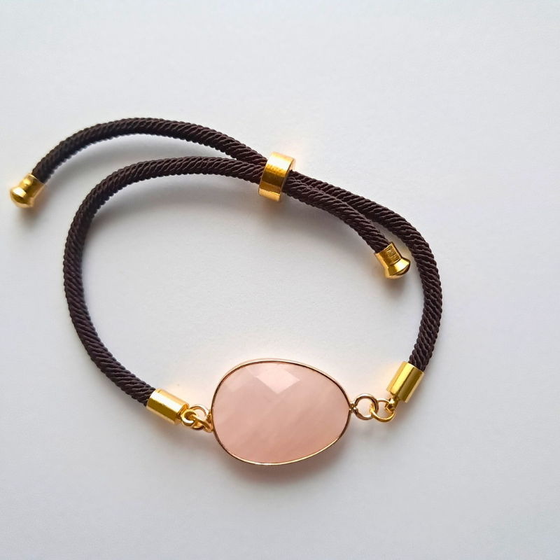Bracelet Cordon Quartz Rose – Amour et Douceur au Quotidien