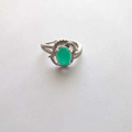 Bague en Argent pour femme – Pierre Chrysoprase naturelle