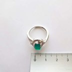 Bague en Argent pour femme – Pierre Chrysoprase naturelle