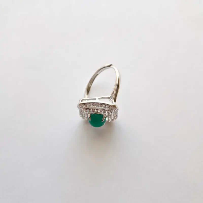 Bague Argent 925 Réglable Chrysoprase – Harmonie & Paix Intérieure C mon shopping™