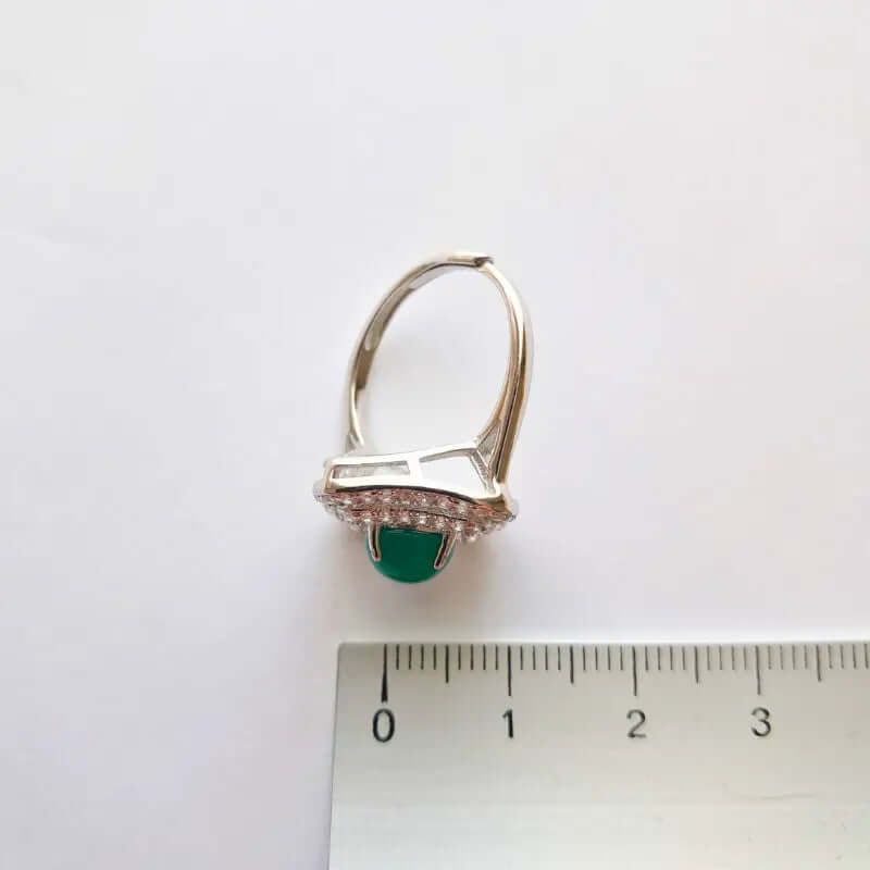 Bague Argent 925 Réglable Chrysoprase – Harmonie & Paix Intérieure C mon shopping™