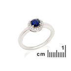 Bague en argent pour femme - Pierre lapis lazuli et zirconium