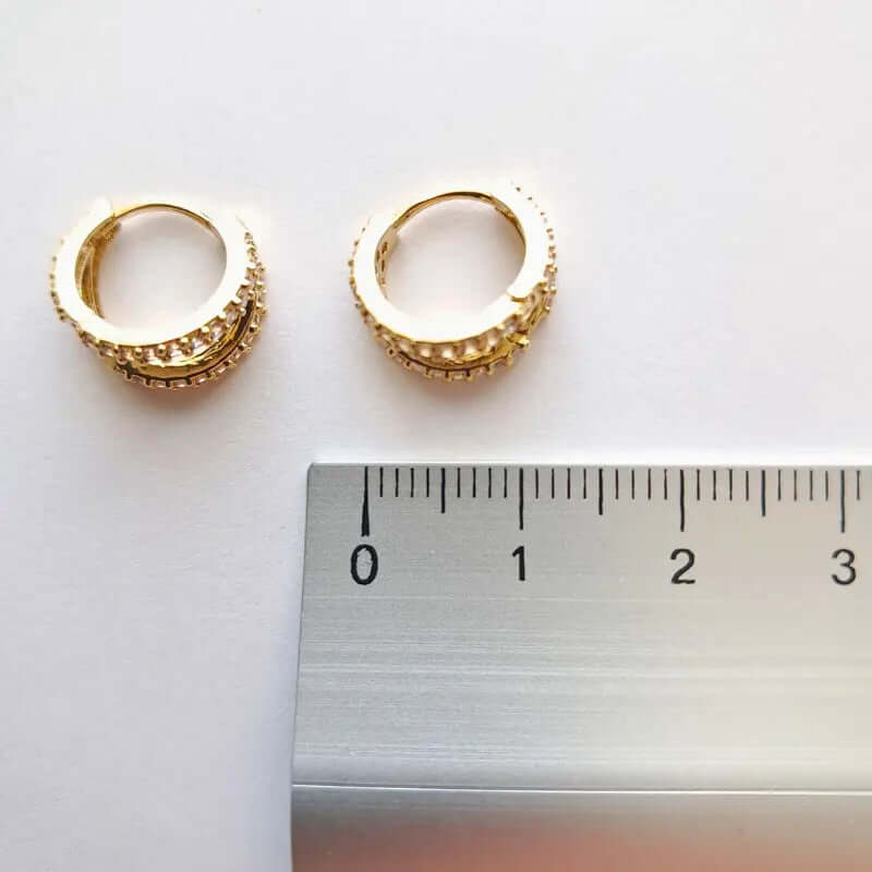 Boucles d’Oreilles Double Éclat – L’Alliance du Raffinement et de la Lumière C mon shopping™