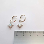 Boucles d’Oreilles Argent 925 - Étoile Opale, Éclat Céleste C mon shopping™
