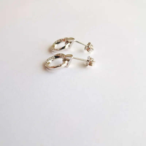 Boucles d'oreilles en argent pour femme - Cercle martelé