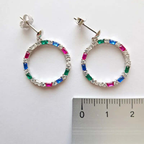 Boucles d'Oreilles Cercle Arc-en-Ciel – L’Énergie des Couleurs à Vos Oreilles C mon shopping™