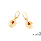 Boucles d'oreilles en argent pour femme - Ambre naturelle