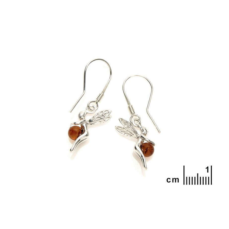 Boucles d'oreilles en argent pour femme - Ambre de la baltique