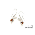 Boucles d'oreilles en argent pour femme - Ambre de la baltique