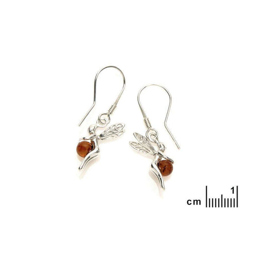 Boucles d'oreilles en argent pour femme - Ambre de la baltique