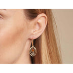 Boucles d'oreilles en argent pour femme - Ambre naturelle