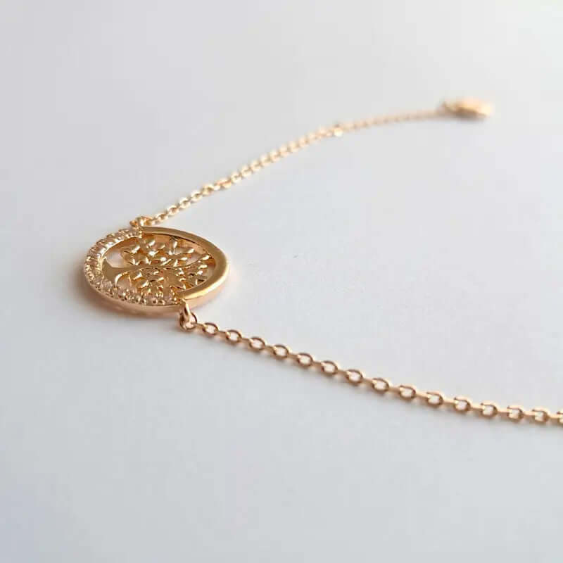 Bracelet Arbre de Vie Éternel – Plaqué Or 18k & Strass de Lumière C mon shopping™