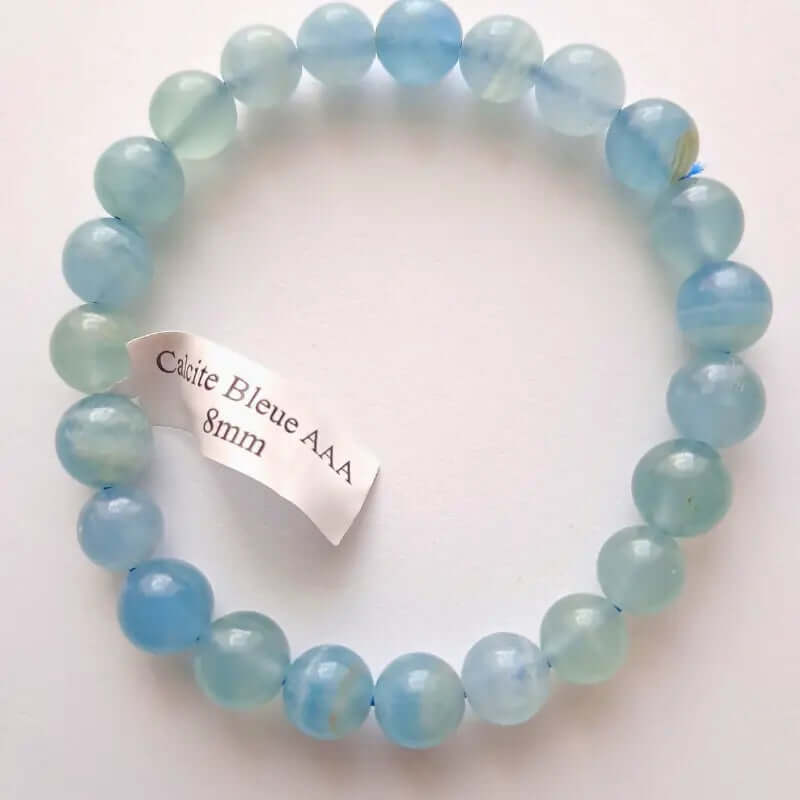 Bracelet Calcite Bleue – Sérénité Instantanée, Énergie Apaisante au Quotidien C mon shopping™