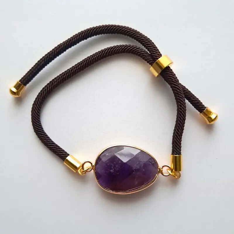 Bracelet Cordon Améthyste Brésil – Sérénité au bout du poignet C mon shopping™