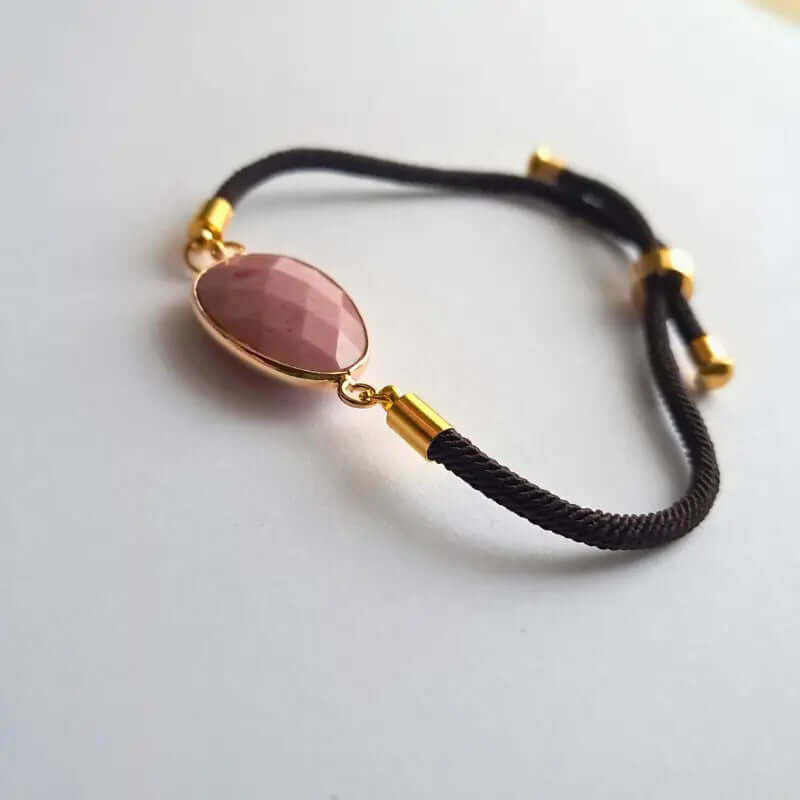 Bracelet Cordon Rhodonite – Force Douce & Élégance Naturelle C mon shopping™