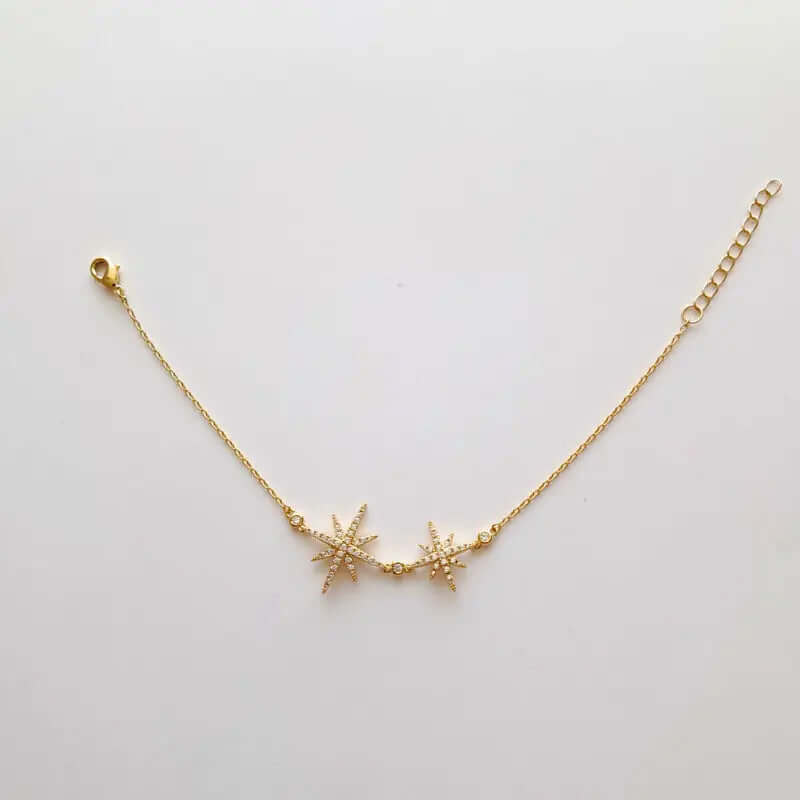 Bracelet Plaqué Or – Étoile Étincelante, Élégance Céleste au Poignet C mon shopping™