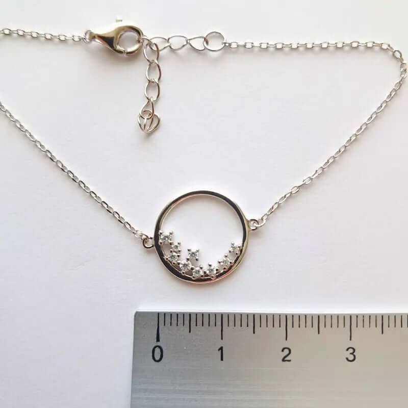 Bracelet en Argent 925 - Cercle d'éclat, Élégance infinie C mon shopping™