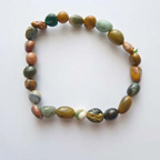 Bracelet en pierre naturelle - Jaspe Océan