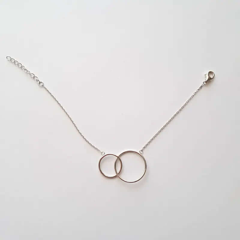Bracelet Argent 925 Rhodié – Élégance infini des Anneaux Entrelacés C mon shopping™