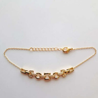 Bracelet en plaqué or pour femme - Maillons géométriques