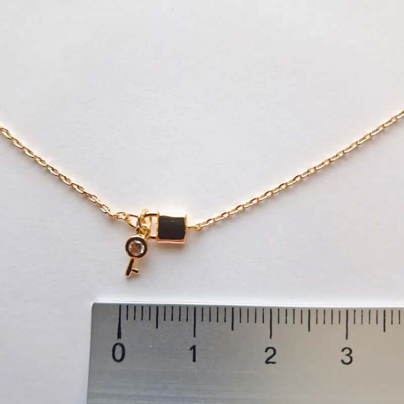 Bracelet cadenas cœur avec clef en Plaqué Or C mon shopping™