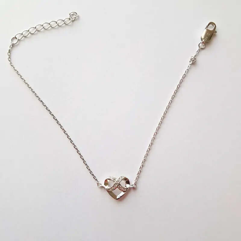 Bracelet Éternité d’Argent – Fusion du Cœur et de l’Infini C mon shopping™