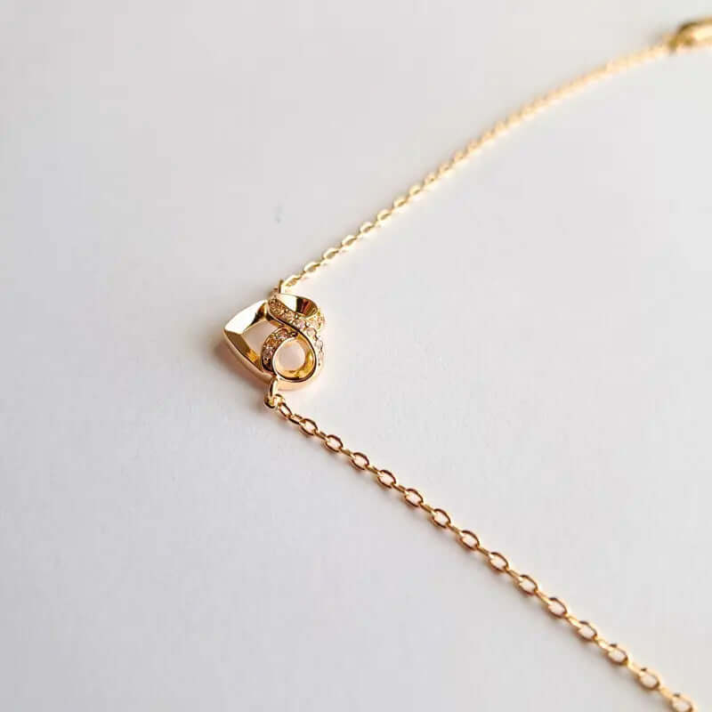Bracelet Lien d’Or – Cœur & Infini en Plaqué Or 18K C mon shopping™