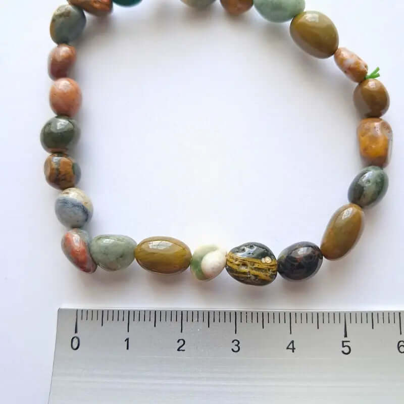 Bracelet Énergie de l’Océan – Jaspe naturel roulé C mon shopping™