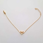 Bracelet plaqué or pour femme – Cœur et infini doré