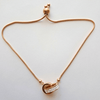 Bracelet en acier inoxydable doré pour femme