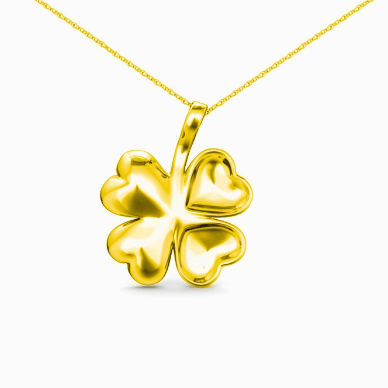 Collier Trèfle Doré – Cristaux Scintillants & Symbole de Chance