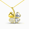 Collier Trèfle Doré – Cristaux Scintillants & Symbole de Chance