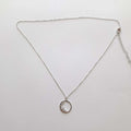 Collier en argent pour femme - Cercle strass