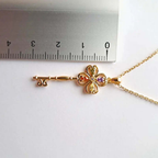 Collier plaqué or pour femme - Clé vintage