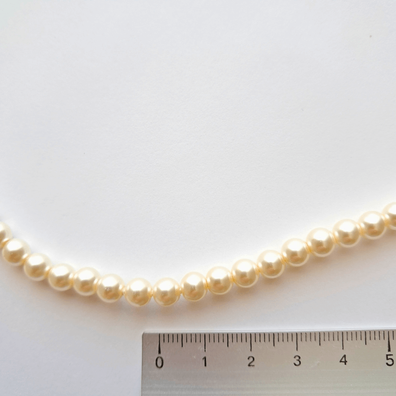 Collier en perles de Majorque blanches imitation