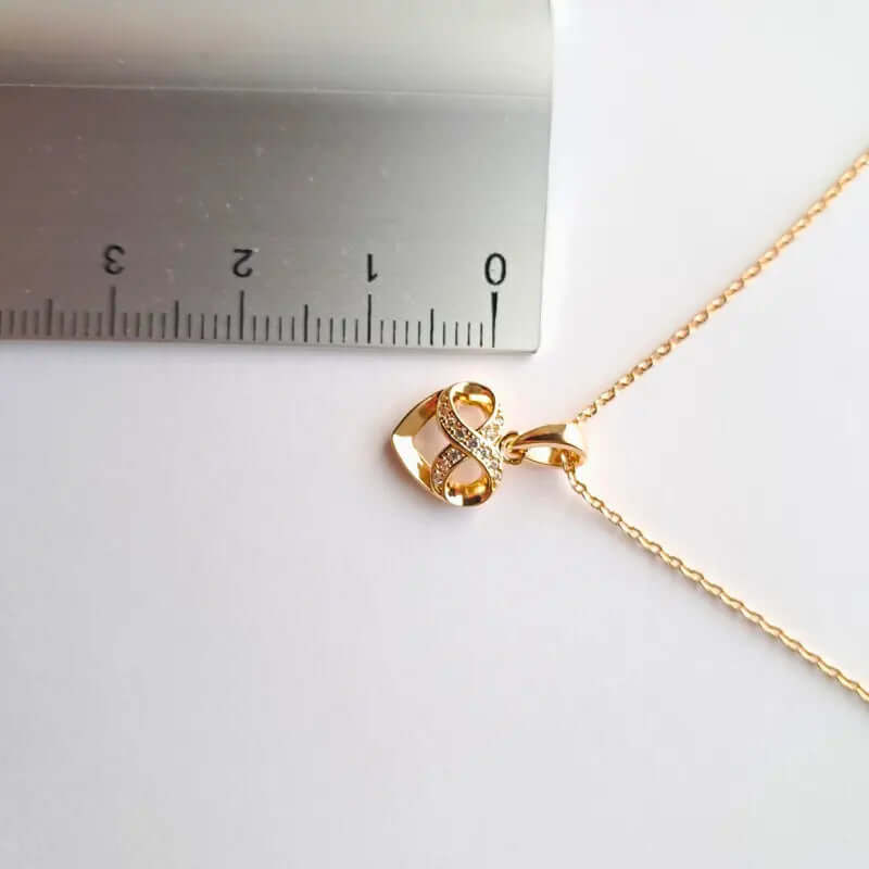 Collier Cœur Infini Plaqué Or – Symbole d'Amour Éternel et Puissant C mon shopping™