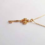 Collier plaqué or pour femme - Clé vintage