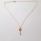 Collier plaqué or pour femme - Clé vintage