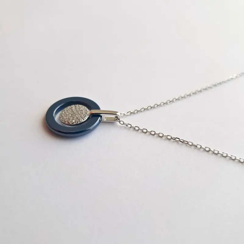 Collier en argent pour femme – Cercle scintillant