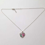Collier en argent pour femme – Cœur étincelant