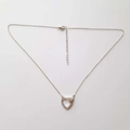 Collier en argent pour femme – Cœur et Anneau